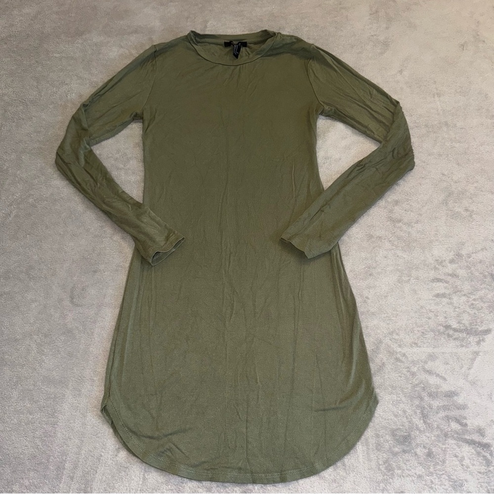 Forever 21 | Dresses | Forever 2 Olive Green Long Sleeve Dress